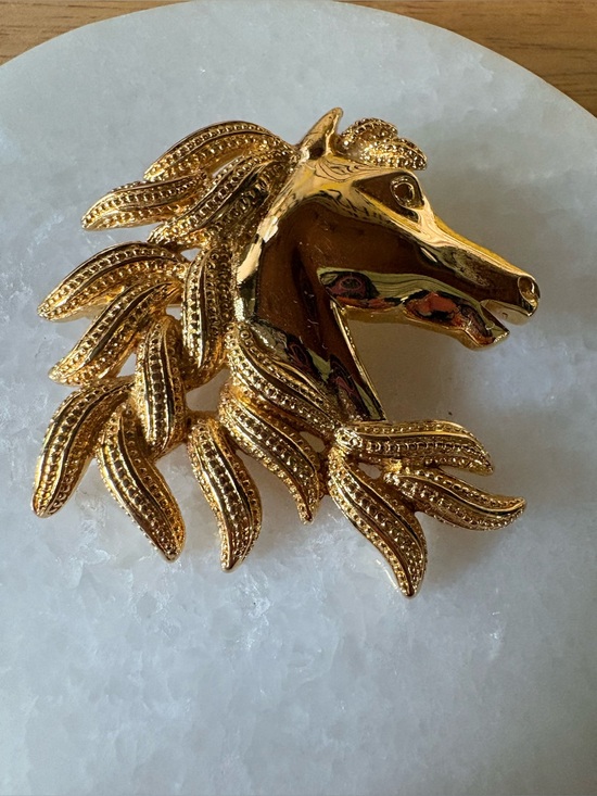 Jewelry - Napier Vintage Gold Tone wild Horse Brooch